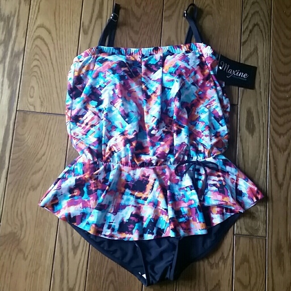 Maxine of Hollywood Other - Maxine peplum style one piece NWT